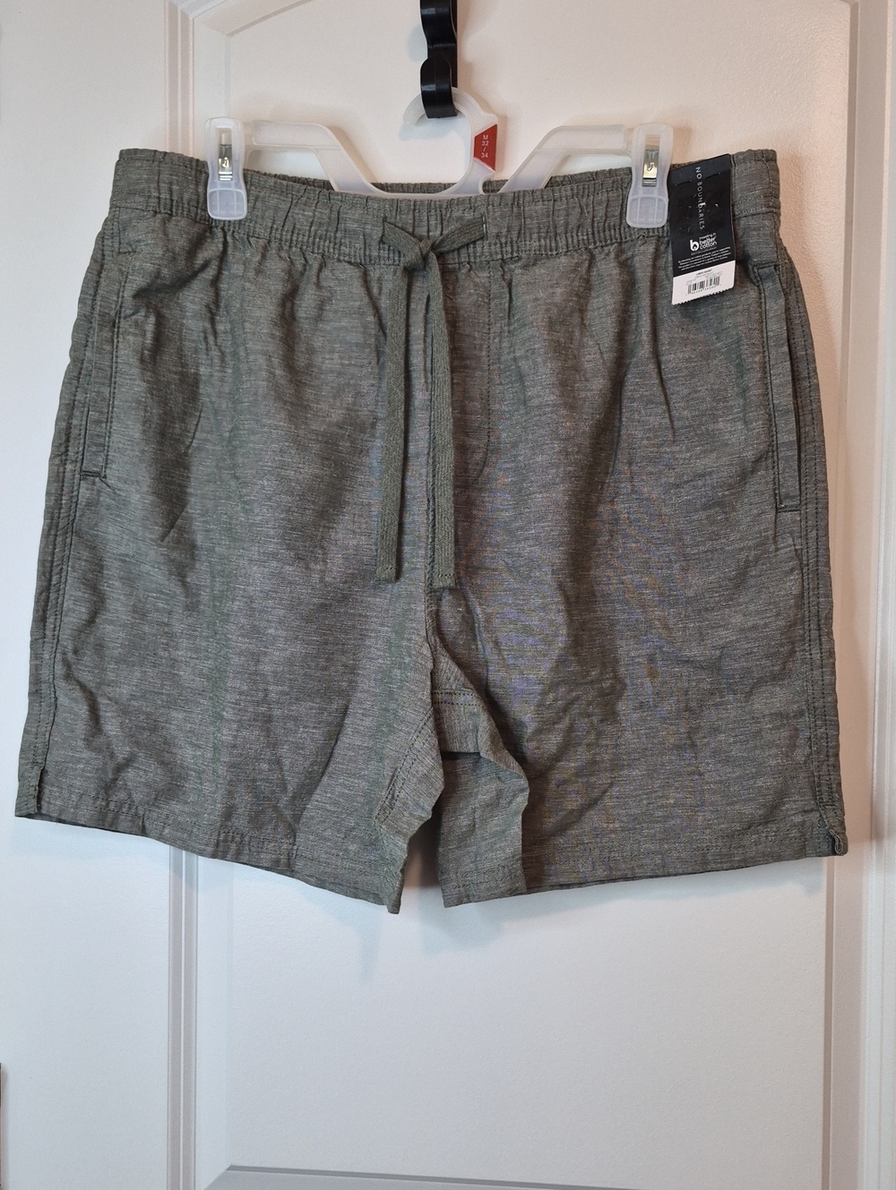 No Boundaries Olive Green Drawstring Hybrid Shorts Size M 32/34